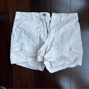 Hollister high waisted cream mom shorts